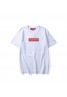 シュプリーム Tシャツ混色ボックスロゴ おしゃれコットン製 ソフトカジュアルファッション