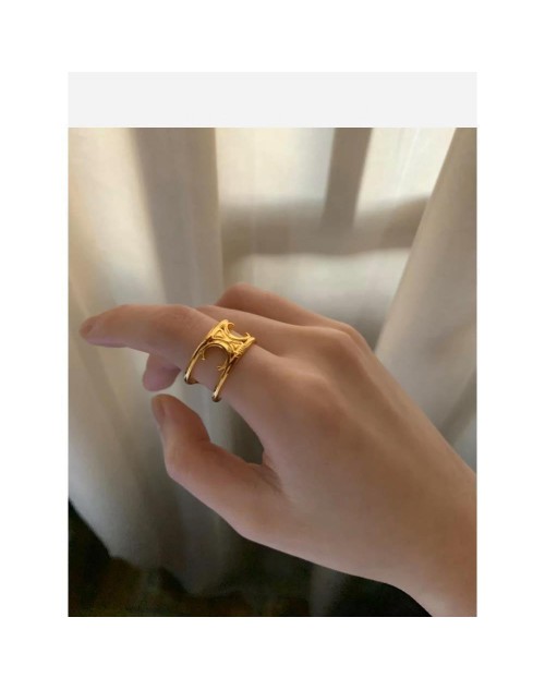 セリーヌ リング 質感 シンプル 優雅 指輪 プレゼント金属 サイズ調整可
