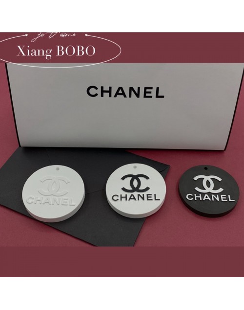 シャネルブランド石膏 車用品 オーナメント Chanel 円型 シンプル オーナメント石膏 装飾 レディース カーインテリア
